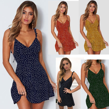 Polka-dot Strappy Beach Sundress