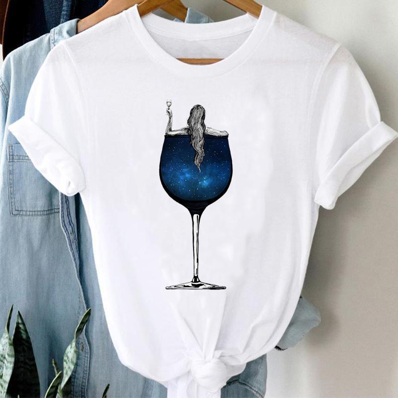 Women Printing Clothing Wine Lady