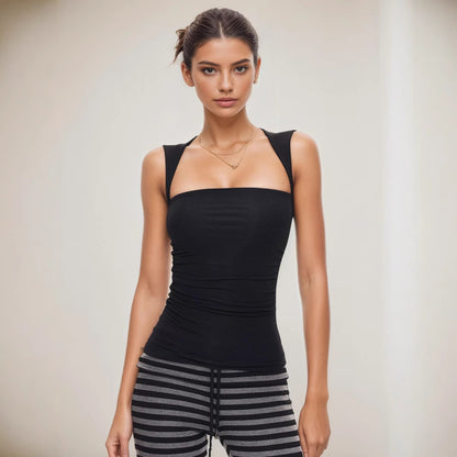 Women's Summer Square Collar Sleeveless Vest