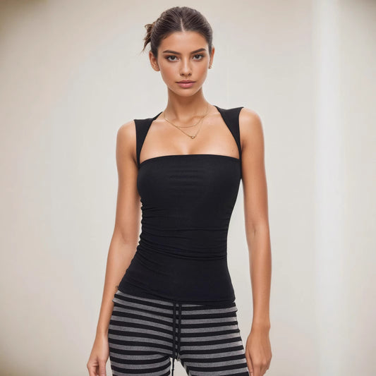 Women's Summer Square Collar Sleeveless Vest