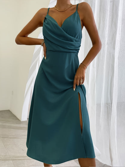 V-neck Slit Sling summer Dress