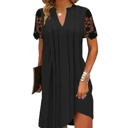Summer New Lace Short Sleeve Dress