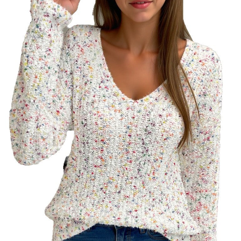 Loose And Lazy Style V-neck Pullover