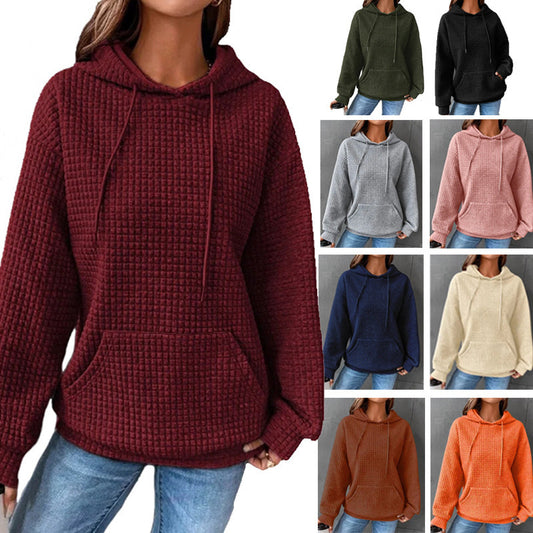 Fashion Waffle Hoodie Sweater