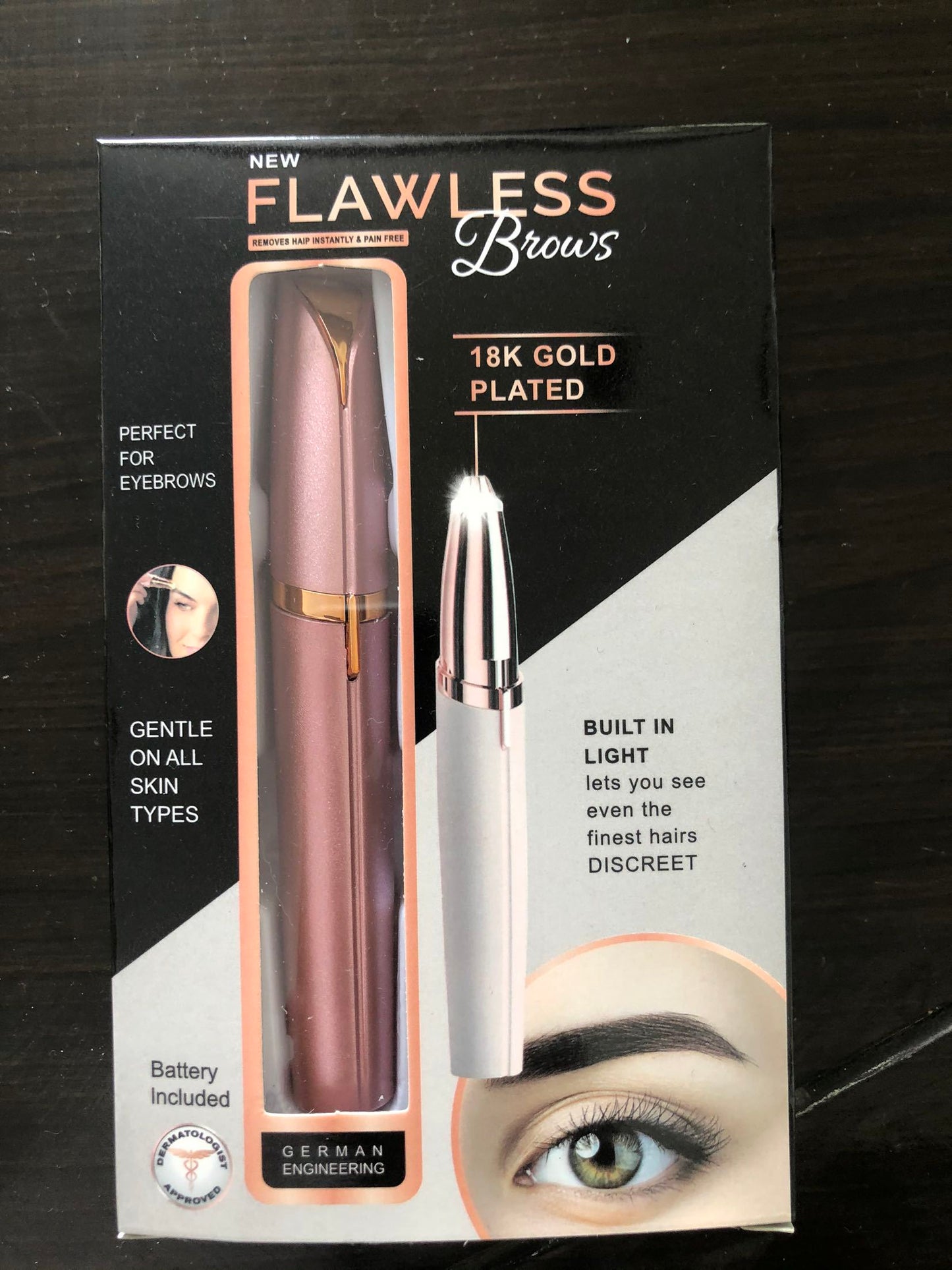 Mini Electric Eyebrow and Hair Remover with LED Light