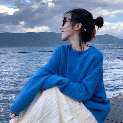 Klein Blue Round Neck Sweater