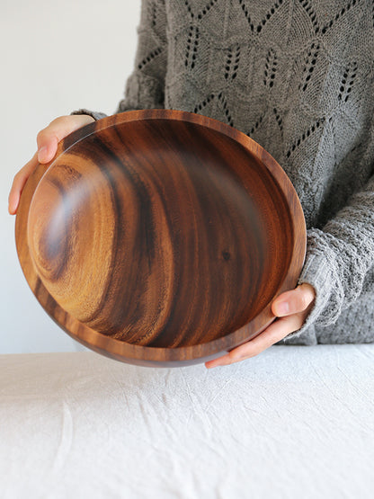 Kitchen Natural Wooden Bowl - Fruit Bowl, Salad Bowl , Food Container.