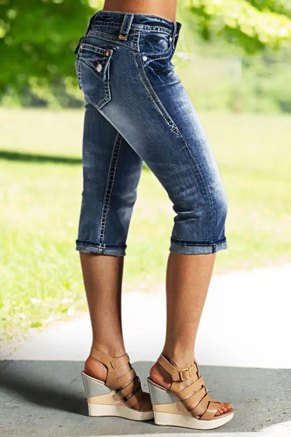 Women's High-Waist Jeans, Loose Fit Full-Length Jeans With A Streetwear-Style Frayed Hem, Draped Denim For All Seasons