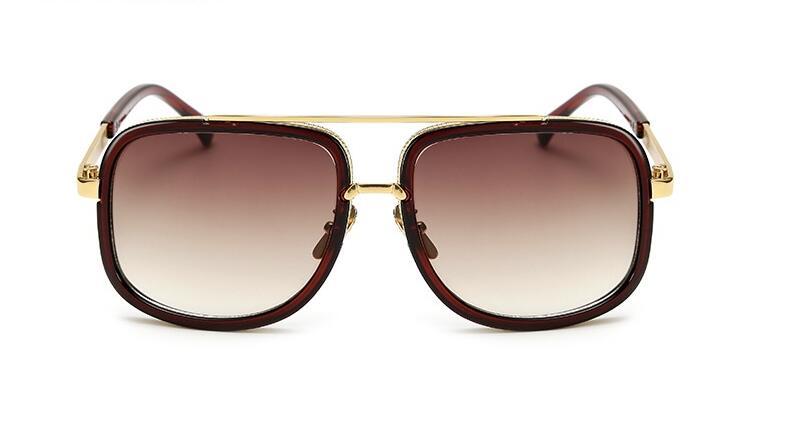 Flat Top Hot Square Sunglasses Men & Women Luxury Brand Design