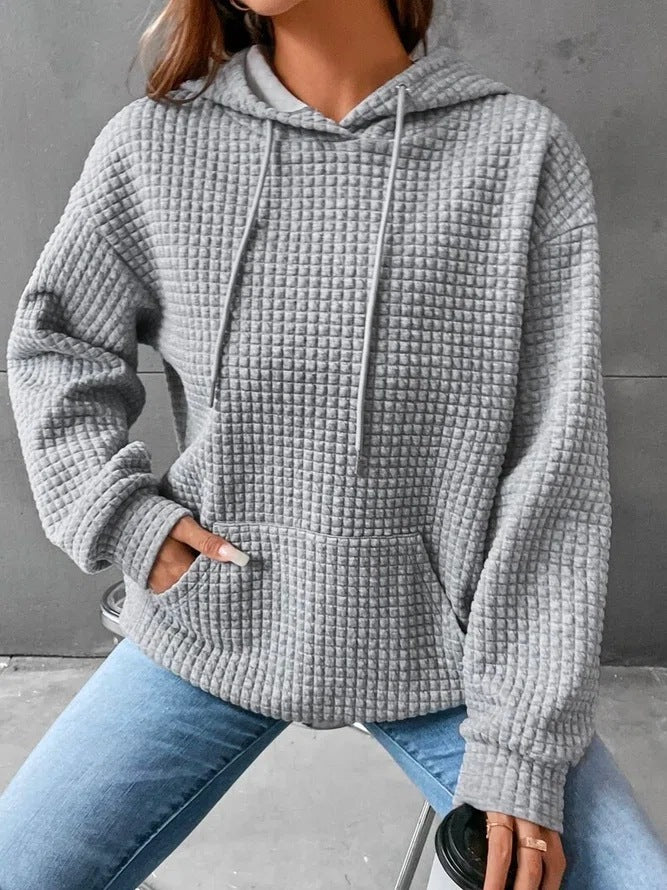 Fashion Waffle Hoodie Sweater