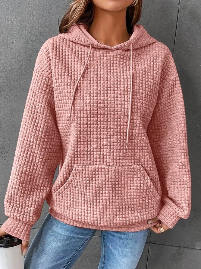 Fashion Waffle Hoodie Sweater