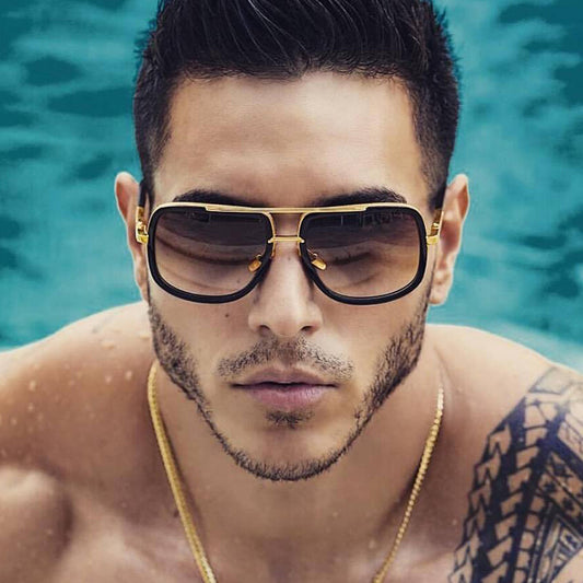Flat Top Hot Square Sunglasses Men & Women Luxury Brand Design