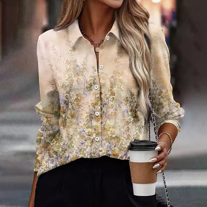 Elegant Women's Floral Printed Shirt