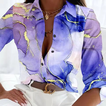 Elegant Women's Floral Printed Shirt