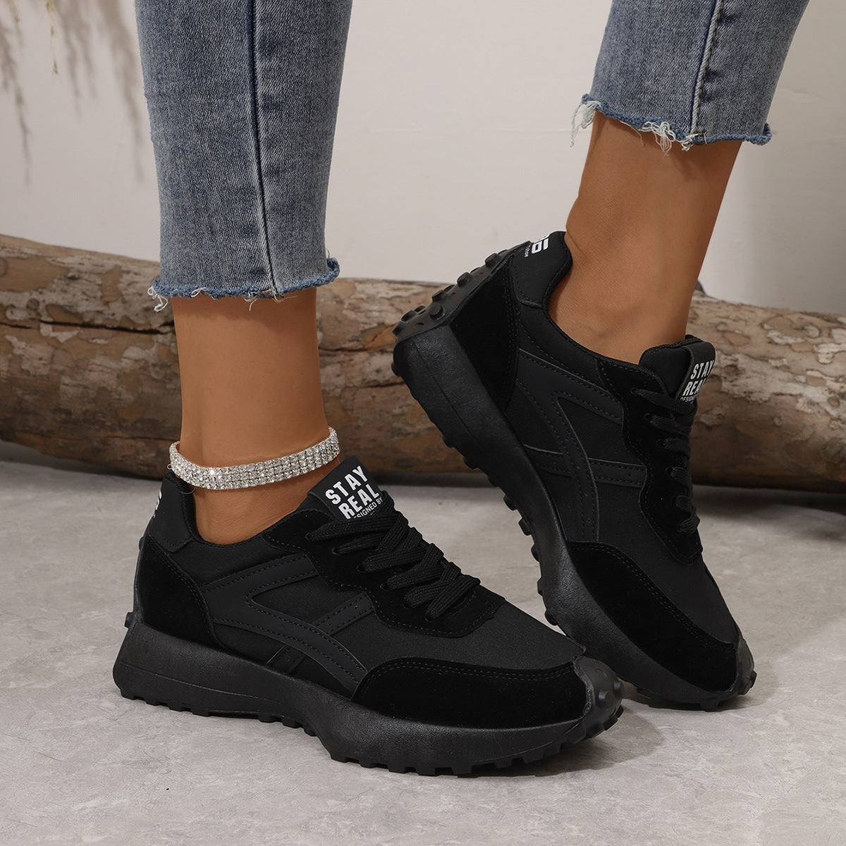 All-matching And Lightweight Mesh Sports Female Flat Shoes