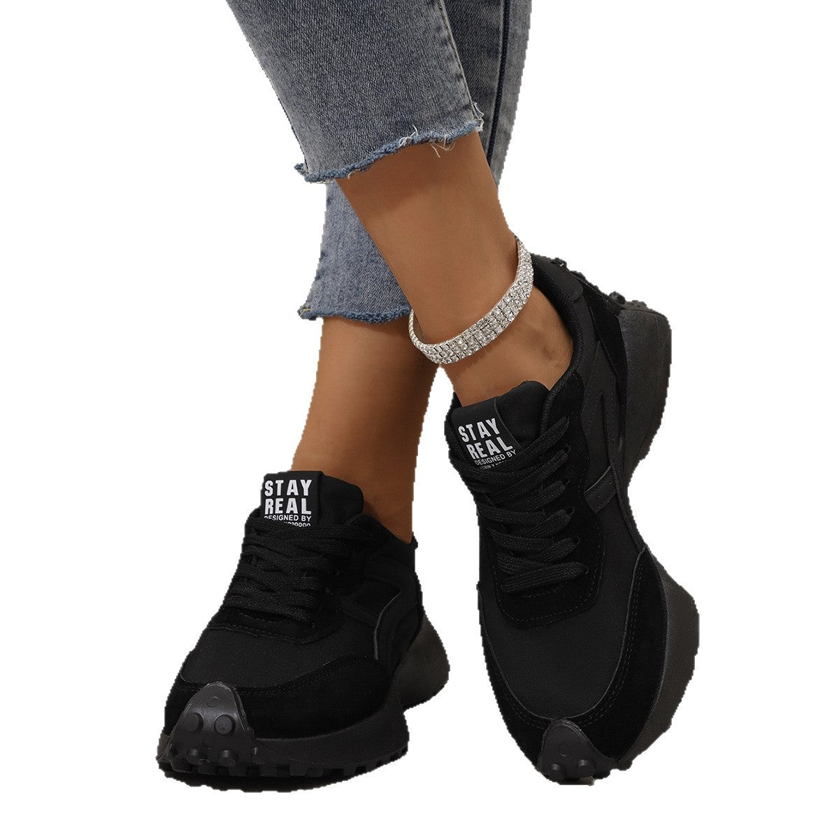 All-matching And Lightweight Mesh Sports Female Flat Shoes