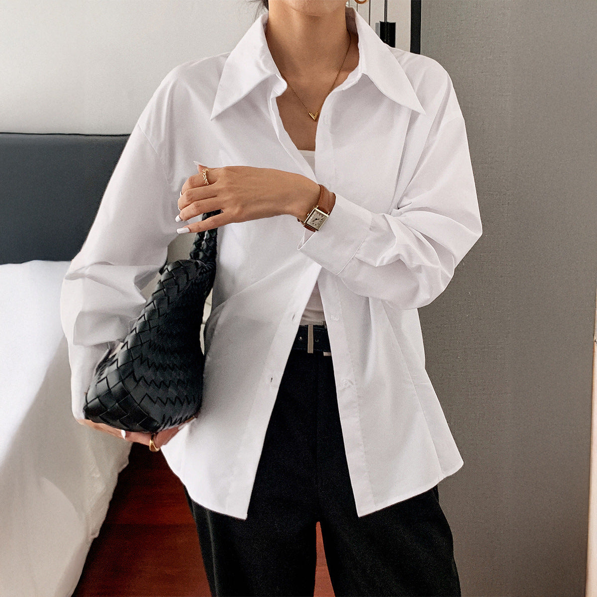Casual Long Sleeve Button Top Shirt