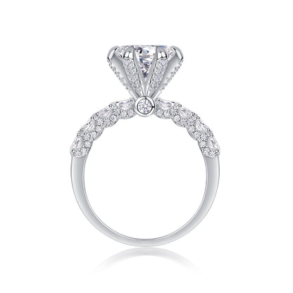 Lady Luck Diamond Ring Luxury Fashion Set Moissanite Silver Ring