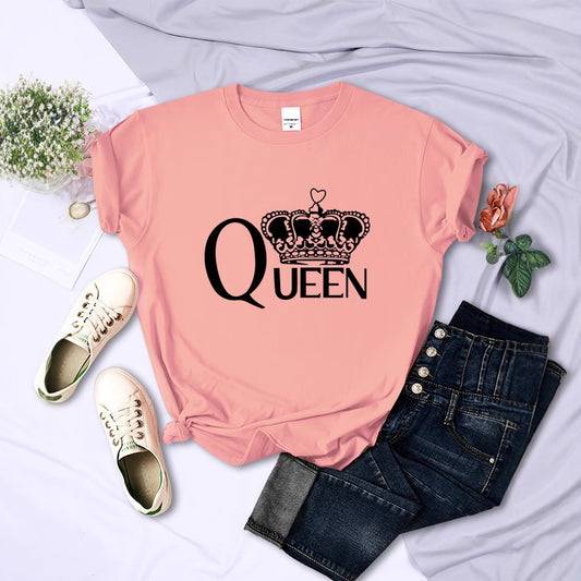 Queen'S Big Crown Printed Women T Shirts