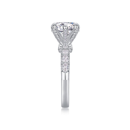 Lady Luck Diamond Ring Luxury Fashion Set Moissanite Silver Ring