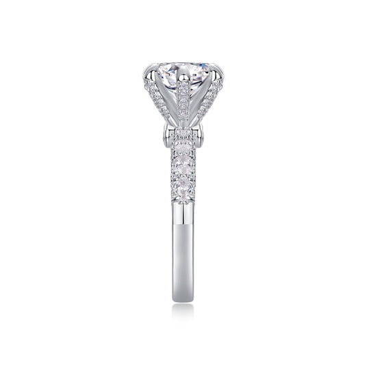 Lady Luck Diamond Ring Luxury Fashion Set Moissanite Silver Ring