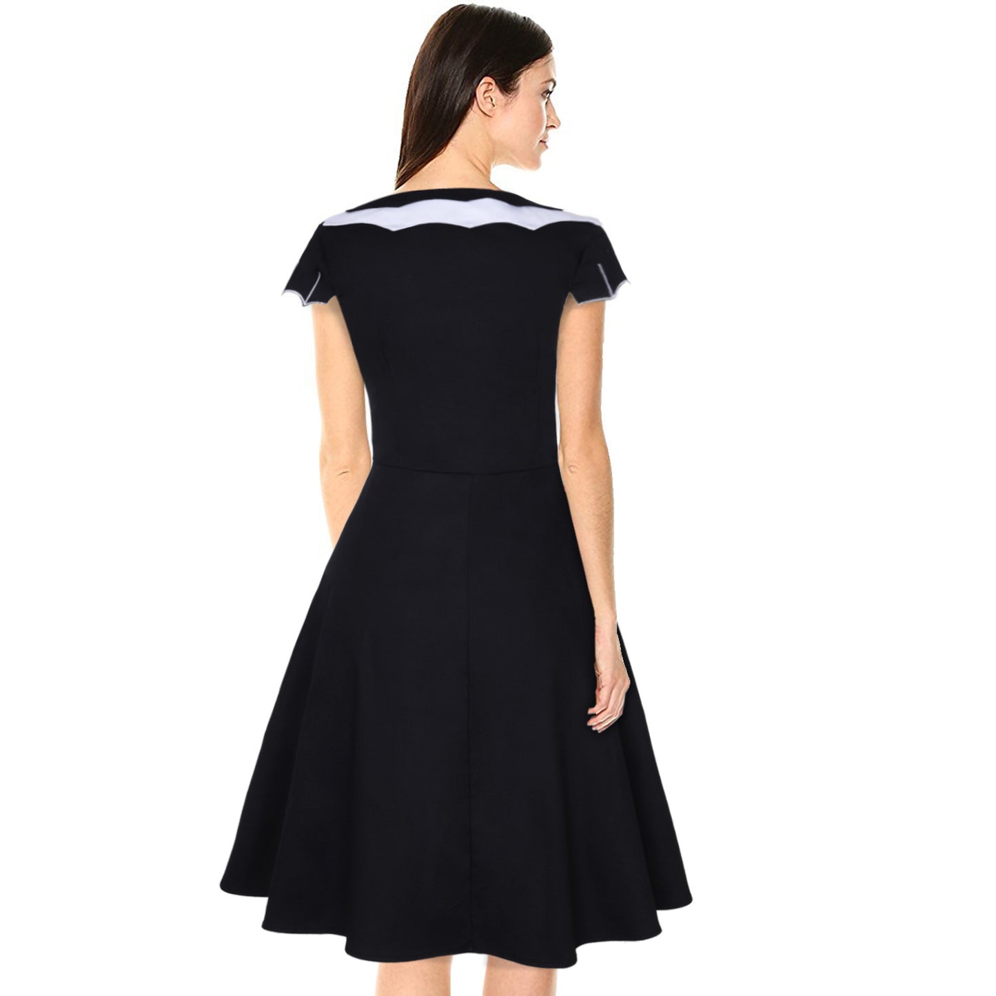 Bat Embroidered Plus Size Women's Dress